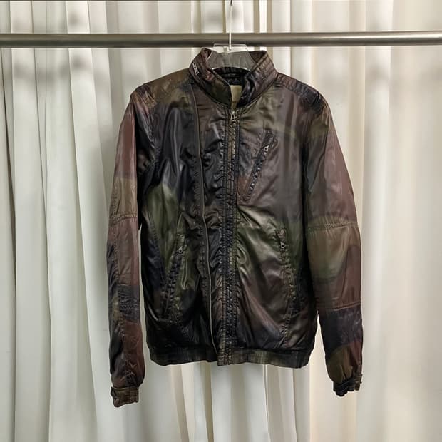 디젤 카모플라쥬 밀리터리 경량 패딩 자켓 S