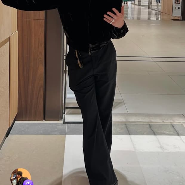 토니웩 벨벳 지퍼 블루종 자켓 다크브라운 XL