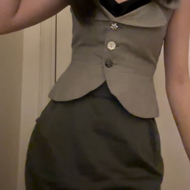 River Island 리버아일랜드 페플럼 핀스트라이프 자켓 블레이저