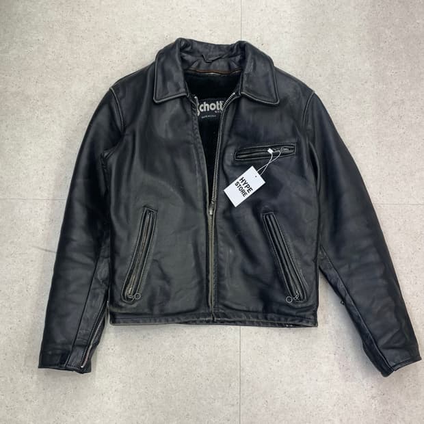 Schotr 쇼트 가죽 자켓