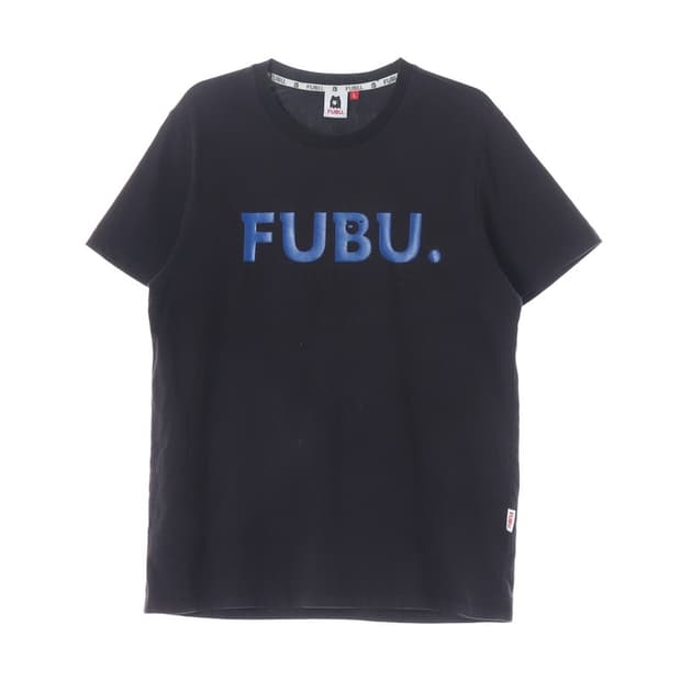 FUBU 빅로고 올드스쿨 블랙 반팔 티셔츠 L