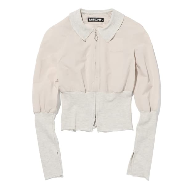 급처) 미스치프 라이트웨이트 와플 집업 셔츠  S 라이트베이지