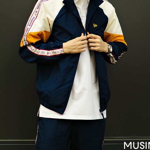 뉴애라 스펠아웃 테잎로고 트랙탑 세트