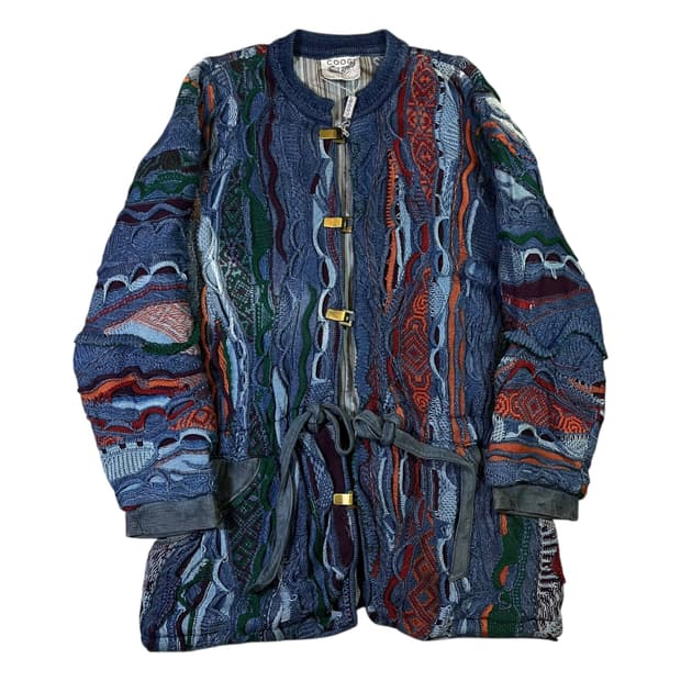 COOGI 쿠지 버클 케이블 니트 자켓