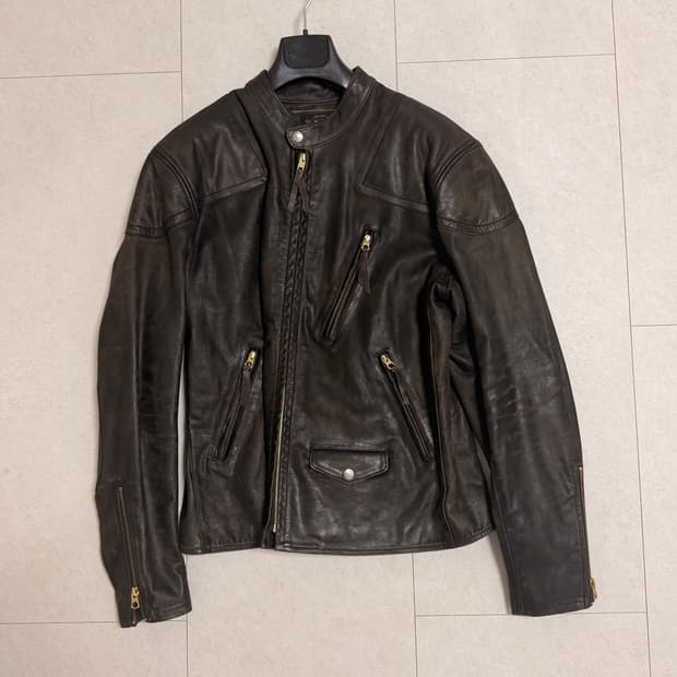 RRL (더블알엘) 싱글 모터사이클 레더 자켓 - L 사이즈 (새 제품)