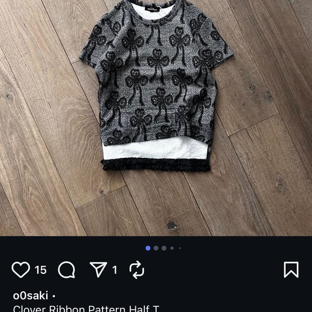 꼼데가르송 니트 반팔 티셔츠