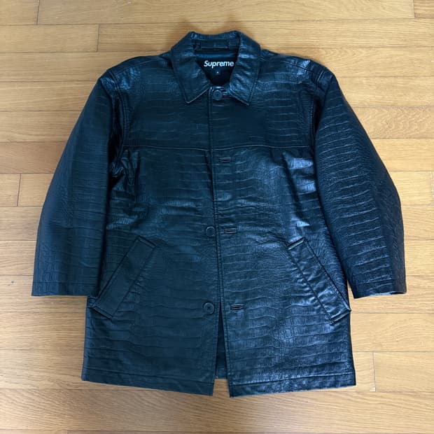 슈프림 크로커다일 레더 카코트 s