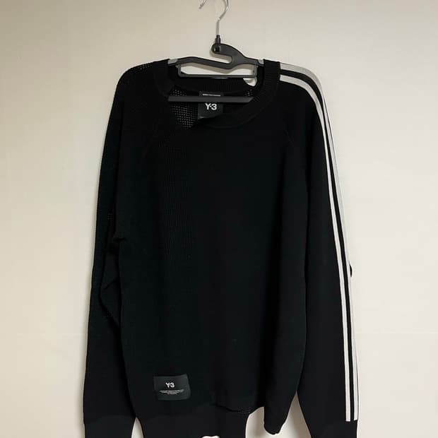 Y-3 x 요지 야마모토 로고 니트 스웨터