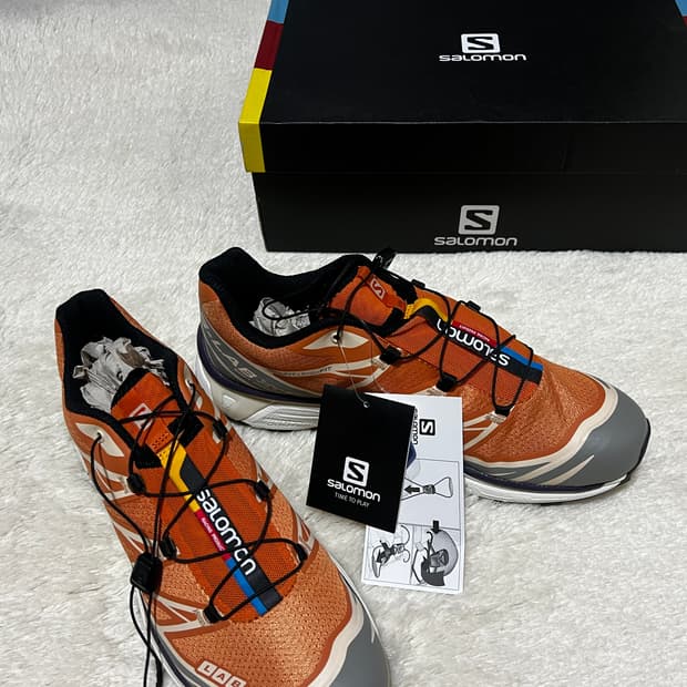 살로몬 XT-6 애프리콧 버프 