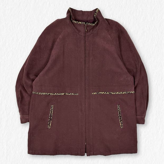 호피디테일 스웨이드 자켓