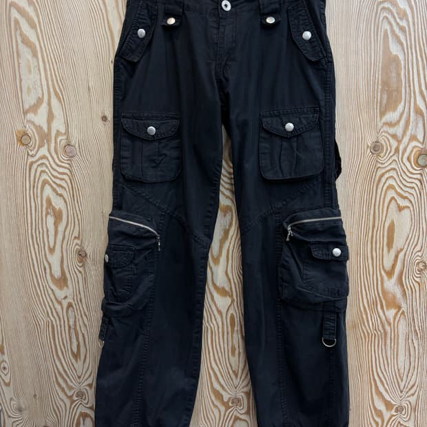 시슬리 멀티포켓 카고 팬츠 블랙