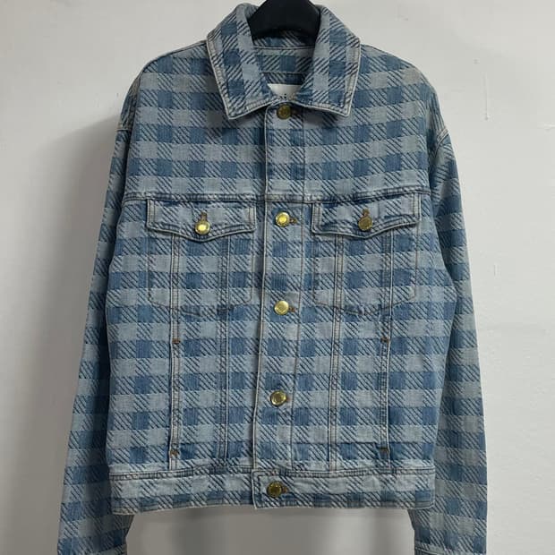 23s 아미 박시 체크 데님 청자켓 (on.249)