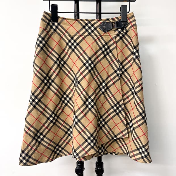 버버리 노바 체크 울 스커트