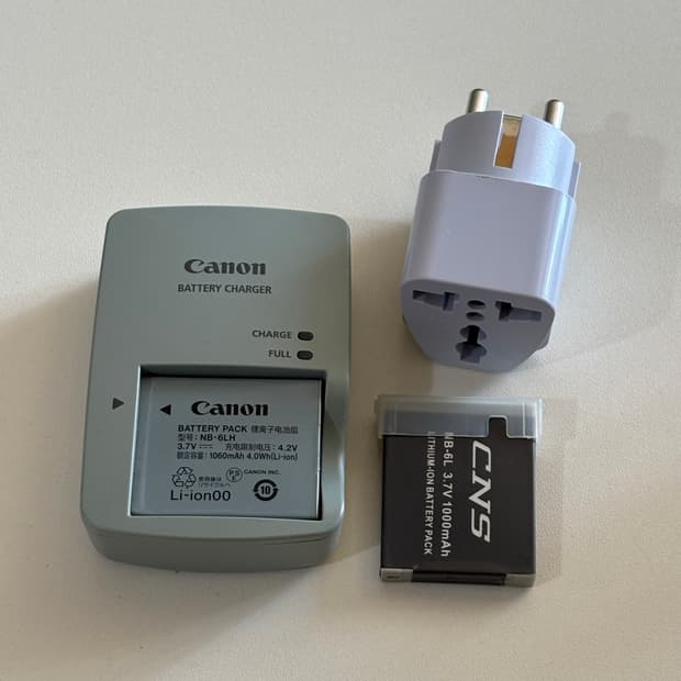 캐논 익서스 NB-6L 정품 배터리 충전기 세트 + 호환배터리 1개