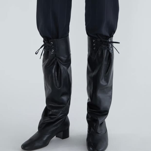 [37,38]팔로마울 Victoria 레이스업 부츠/블랙