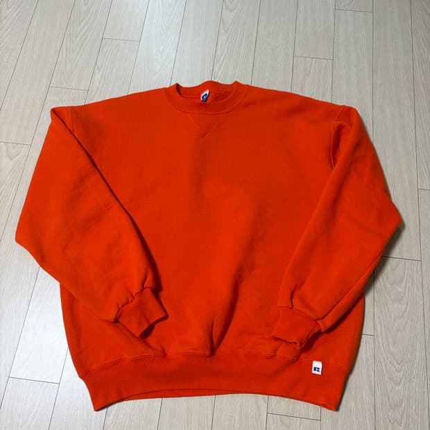 90s 러셀 애슬레틱 스웻 오렌지 미제 엑라