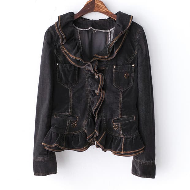 frill flared jacket
