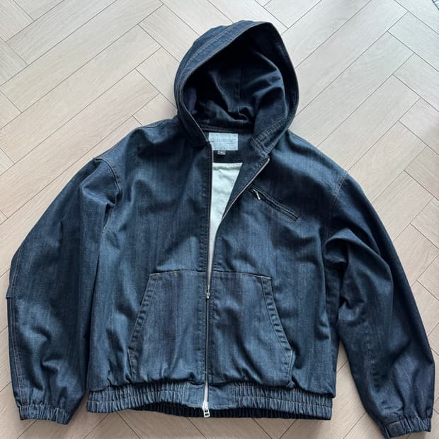 벨리에 가르송 데님 후디 점퍼 로우 인디고 05사이즈