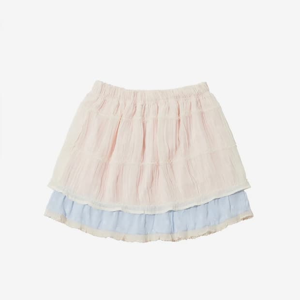 CHIFFON STAR LAYERED BANDING SKIRT