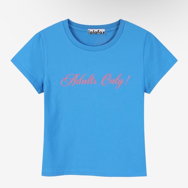 ADULTS ONLY SLIM T-SHIRT BLUE
