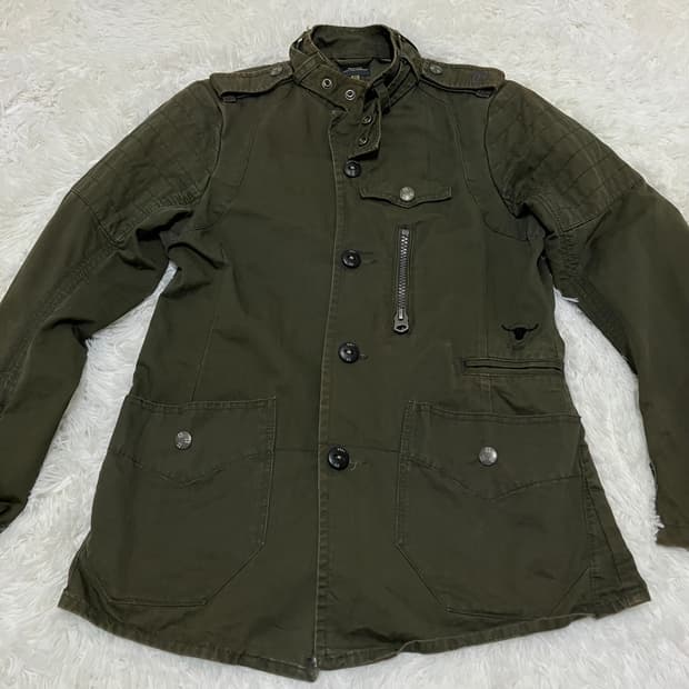 빈티지 카키 야상 재킷 986 y2k 스트릿 갸루 펑키 일본빈티지 fab