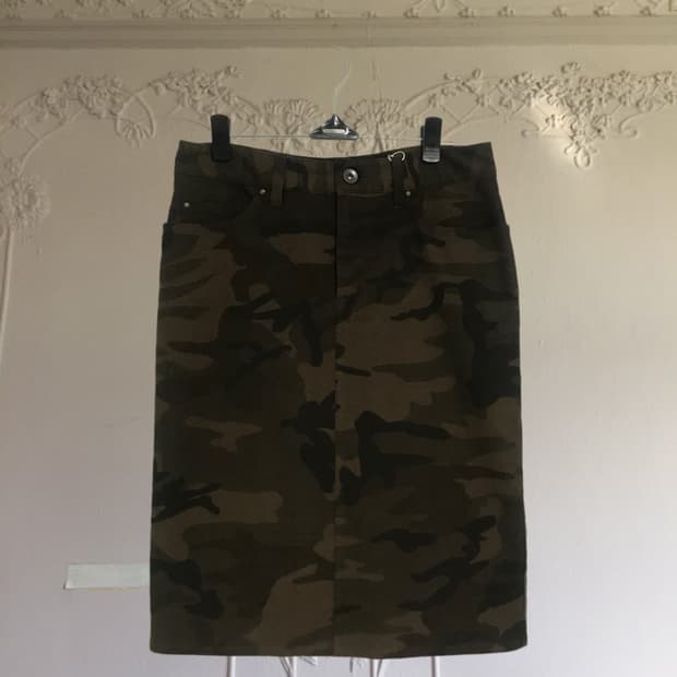 vintage military pattern skirt