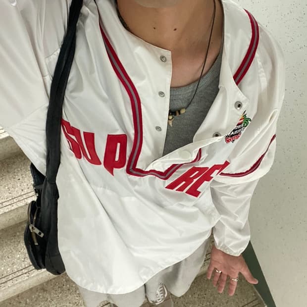 [L] 슈프림 베이스볼 하프 웜업