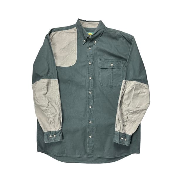 L) 카벨라스 그린 투톤 패치워크 셔츠 TS-046