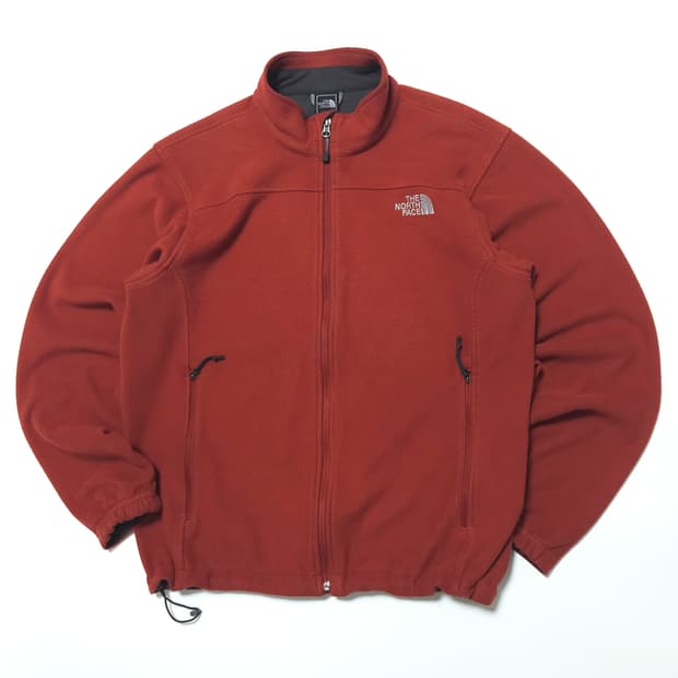 노스페이스 폴라 플리스 집업 자켓 브릭레드