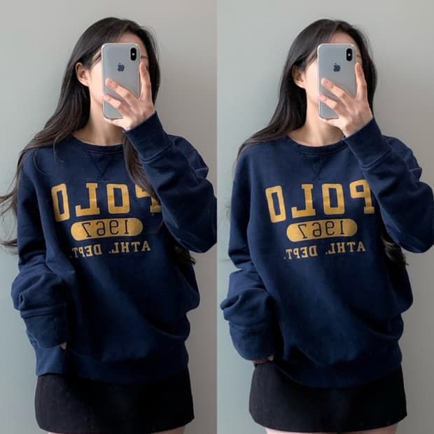 폴로 스펠아웃 맨투맨