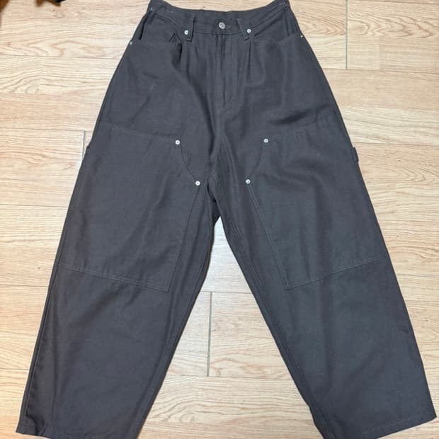 (28~30size) 와이드핏 백포인트 카펜더 브라운 데님팬츠