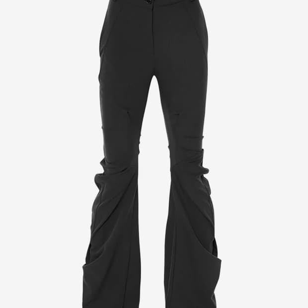 플레어업 드레이프 팬츠 블랙