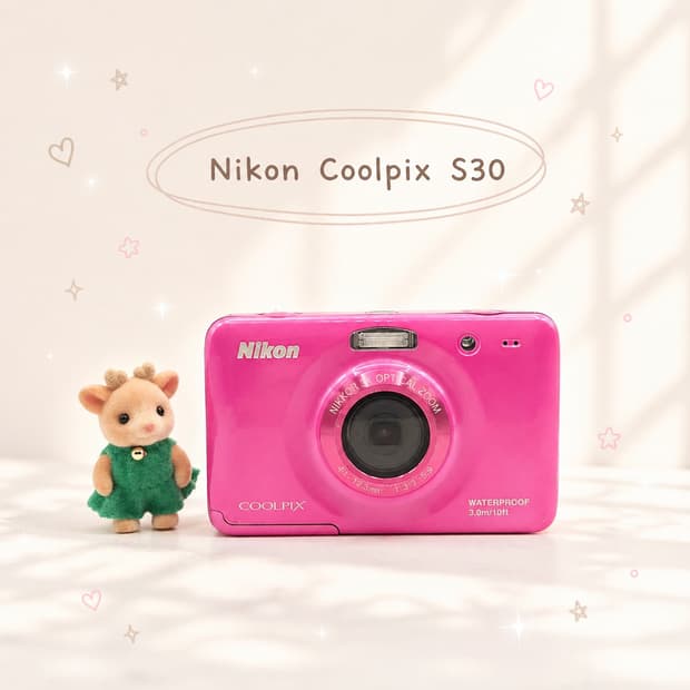 쿨픽스 S30 핑크 🌸✨ 귀엽고 튼튼한 감성 방수 디카 💕📸