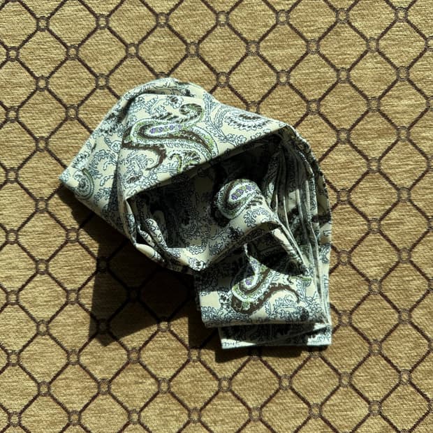 화이트 페이즐리 스카프