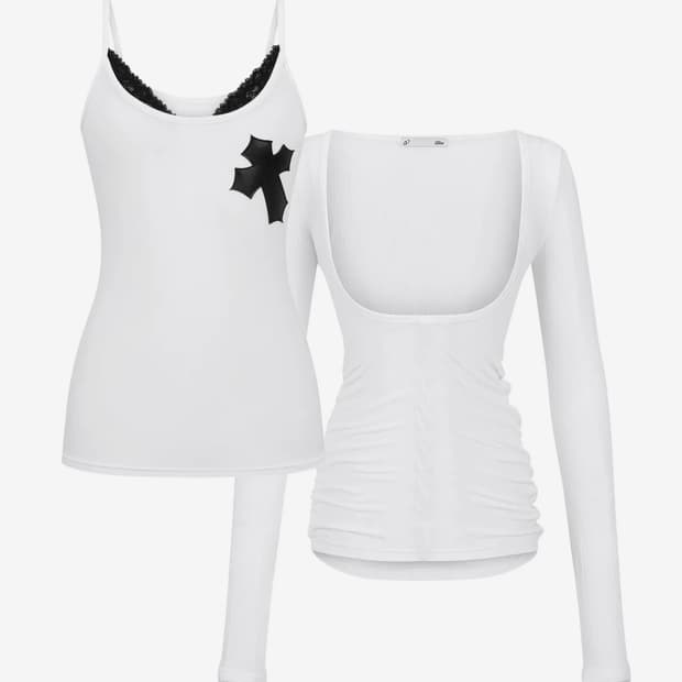 [빛오 x 일리오] White lace layered cardigan