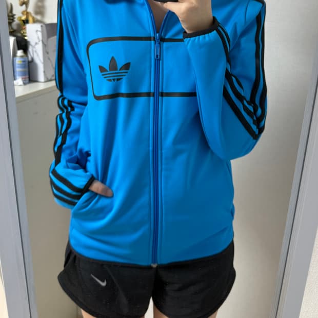 아디다스 파이어버드 블루 블랙 져지 파란색 져지 