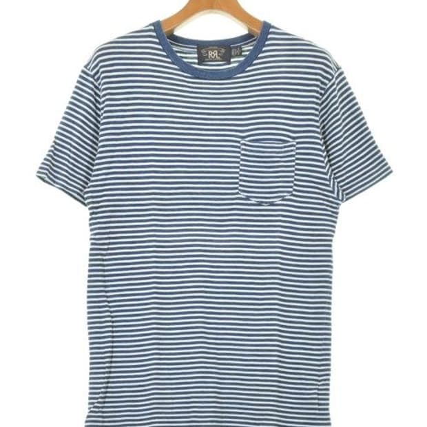 00s RRL 더블알엘 인디고 스트라이프 포켓 반팔티