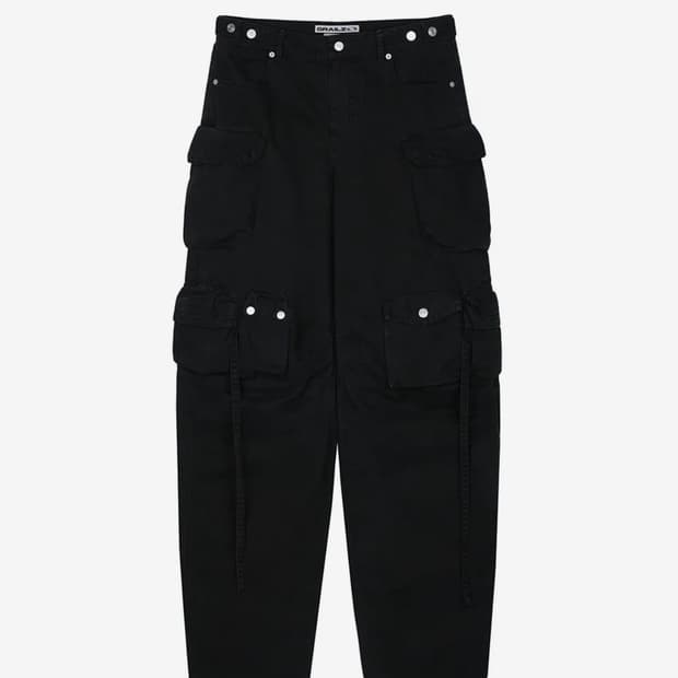 ERBE MULTI CARGO PANTS [WASHED BLACK]