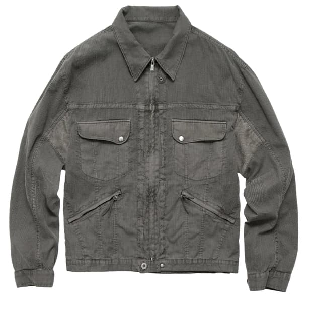 (3)(초판) 폴리테루 히코리 집 트러커 스트라이프 그레이