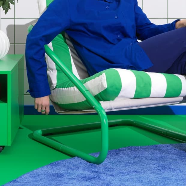 이케아 왼네스타드 스틸 암체어