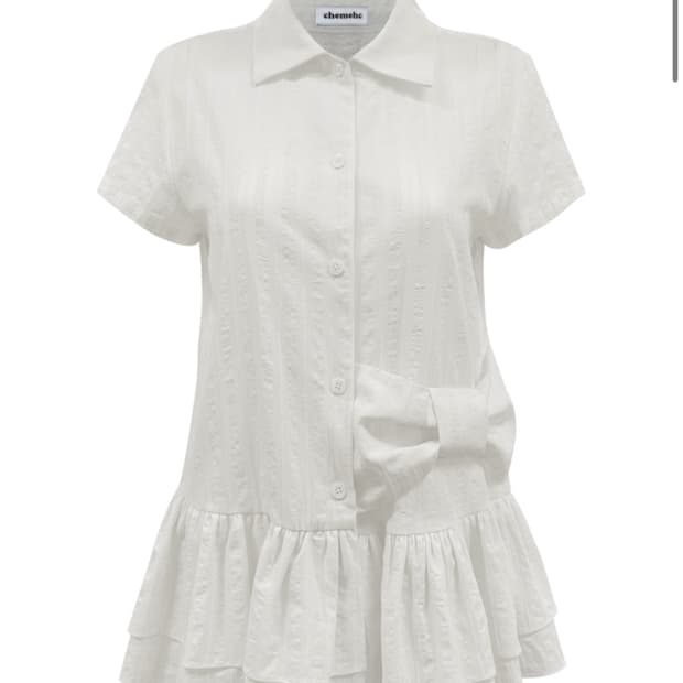 체메씨 보우 프릴 쁘띠셔츠 BOW FRILL PETIT SHIRT (IV