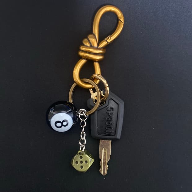 트위스트 매듭 카라비너 키링