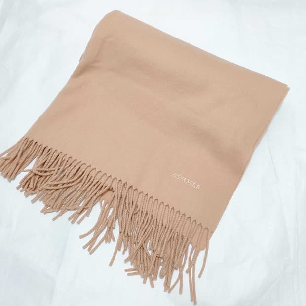 에르메스 캐시미어 머플러 베이지