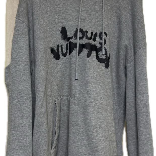 루이비통 네온 워킹 맨 후드티 그레이