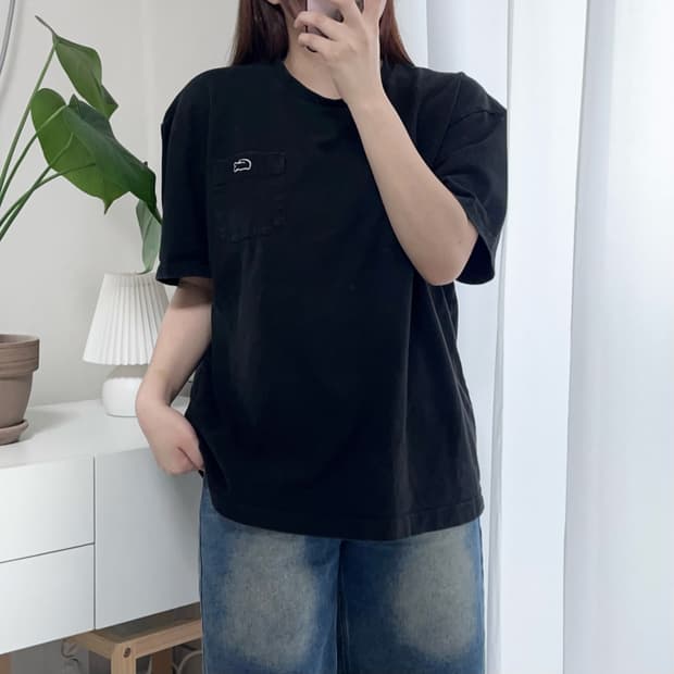 [정품] 라코스테 블랙 포켓 반팔티 [ XL ]