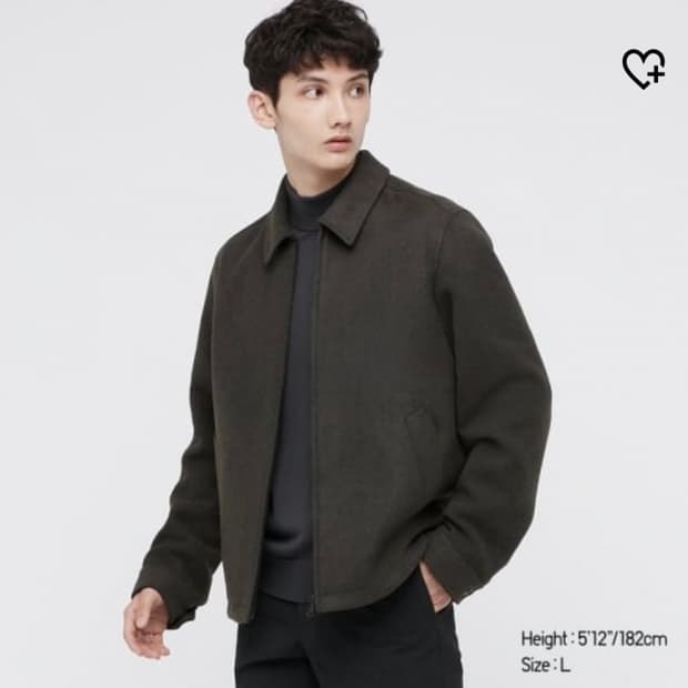 유니클로U 싱글칼라쇼트블루종 새상품