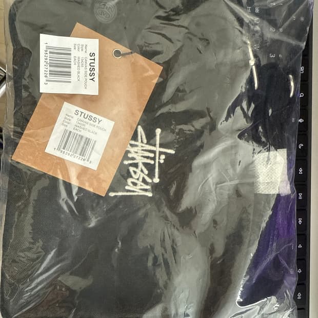 (OS)스투시 캔버스 파우치 워시드블랙 크로스백