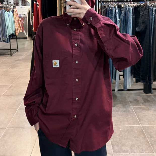 [NO.9] Carhartt 칼하트 긴팔 셔츠 버건디