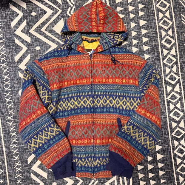 schott 쇼트 패턴 울 후드 자켓