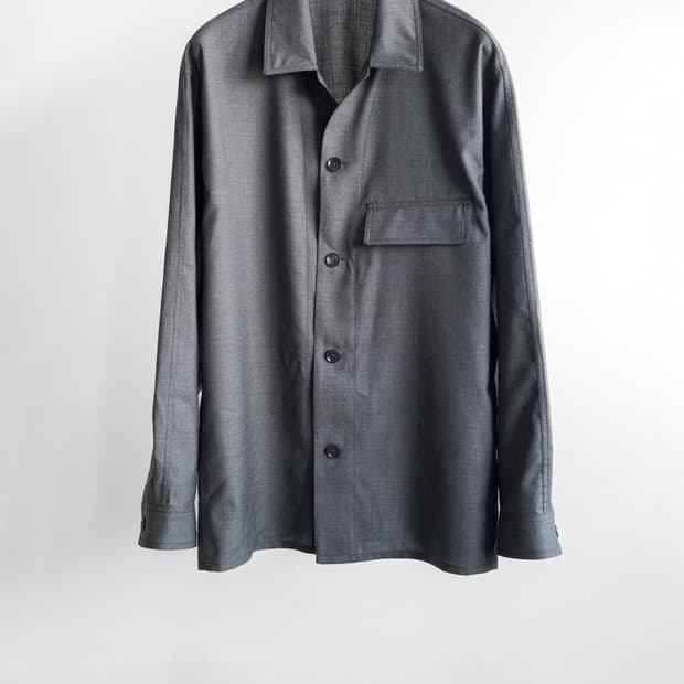 [46] 르메르 테일러드 오버 셔츠 그레이 멜란지